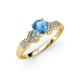 3 - Keyna Blue Topaz and Diamond Engagement Ring 