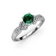 3 - Keyna Emerald and Diamond Engagement Ring 