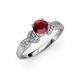 3 - Keyna Ruby and Diamond Engagement Ring 