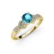 3 - Keyna London Blue Topaz and Diamond Engagement Ring 