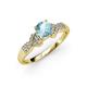 3 - Keyna Aquamarine and Diamond Engagement Ring 