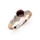 3 - Keyna Red Garnet and Diamond Engagement Ring 