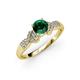 3 - Keyna Emerald and Diamond Engagement Ring 