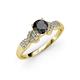 3 - Keyna Black and White Diamond Engagement Ring 