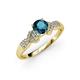 3 - Keyna Blue and White Diamond Engagement Ring 