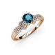 3 - Keyna Blue and White Diamond Engagement Ring 