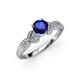 3 - Keyna Blue Sapphire and Diamond Engagement Ring 