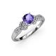 3 - Keyna Iolite and Diamond Engagement Ring 