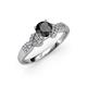 3 - Keyna Black and White Diamond Engagement Ring 