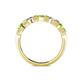 5 - Keva 3.40 mm Peridot and Diamond 5 Stone Wedding Band 