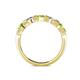 5 - Keva 3.40 mm Peridot and Diamond 5 Stone Wedding Band 