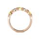 5 - Keva 3.40 mm Yellow Sapphire and Diamond 5 Stone Wedding Band 