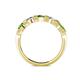 5 - Keva 3.40 mm Green Garnet and Diamond 5 Stone Wedding Band 