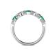 5 - Keva 3.40 mm Emerald and Diamond 5 Stone Wedding Band 