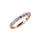 1 - Macie 2.00 mm Tanzanite 7 Stone Wedding Band 