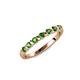 1 - Macie 2.00 mm Green Garnet 7 Stone Wedding Band 