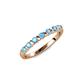 1 - Macie Blue Topaz Wedding Band 