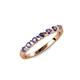 1 - Macie 2.00 mm Iolite 7 Stone Wedding Band 