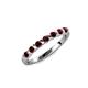 1 - Macie 2.00 mm Red Garnet 7 Stone Wedding Band 