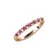 1 - Macie 2.00 mm Rhodolite Garnet 7 Stone Wedding Band 