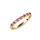 1 - Macie 2.00 mm Pink Tourmaline 7 Stone Wedding Band 