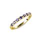 1 - Macie 2.00 mm Iolite 7 Stone Wedding Band 