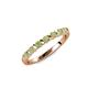 1 - Macie 2.00 mm Peridot 7 Stone Wedding Band 