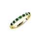 1 - Macie 2.00 mm Emerald 7 Stone Wedding Band 