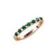 1 - Macie 2.00 mm Emerald 7 Stone Wedding Band 