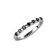 1 - Macie 2.00 mm Black Diamond 7 Stone Wedding Band 