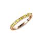 1 - Macie 2.00 mm Yellow Sapphire 7 Stone Wedding Band 