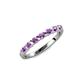 1 - Macie 2.00 mm Amethyst 7 Stone Wedding Band 