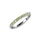 1 - Macie 2.00 mm Peridot 7 Stone Wedding Band 