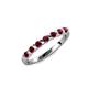 1 - Macie 2.00 mm Ruby 7 Stone Wedding Band 