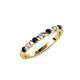 3 - Macie 2.00 mm Blue Sapphire and Diamond 7 Stone Wedding Band 