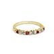 2 - Macie 2.00 mm Ruby and Diamond 7 Stone Wedding Band 