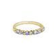 2 - Macie 2.00 mm Tanzanite and Diamond 7 Stone Wedding Band 