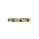 1 - Macie 2.00 mm Emerald and Diamond 7 Stone Wedding Band 