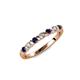 3 - Macie 2.00 mm Blue Sapphire and Diamond 7 Stone Wedding Band 