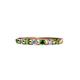 1 - Macie 2.00 mm Green Garnet and Diamond 7 Stone Wedding Band 