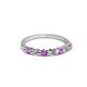 2 - Macie 2.00 mm Amethyst and Diamond 7 Stone Wedding Band 