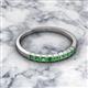 2 - Neria 2.50 mm Green Garnet 9 Stone Wedding Band 