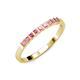 3 - Neria 2.50 mm Pink Tourmaline 9 Stone Wedding Band 