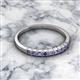 2 - Neria 2.50 mm Iolite 9 Stone Wedding Band 