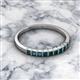 2 - Neria 2.50 mm London Blue Topaz 9 Stone Wedding Band 