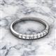 2 - Neria 2.50 mm White Sapphire 9 Stone Wedding Band 