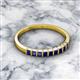 2 - Neria 2.50 mm Blue Sapphire 9 Stone Wedding Band 