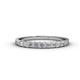 1 - Neria 2.50 mm White Sapphire 9 Stone Wedding Band 