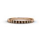 1 - Neria 2.50 mm Smoky Quartz 9 Stone Wedding Band 