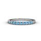 1 - Neria 2.50 mm Blue Topaz 9 Stone Wedding Band 